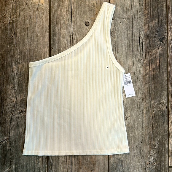 American Eagle Outfitters Tops - American Eagle one shoulder ribbed tank, size medium NWT